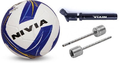 

Nivia Combo of Three- One 'Storm Revolution' Football (Size-5) one double action pump and two needle- Football Kit