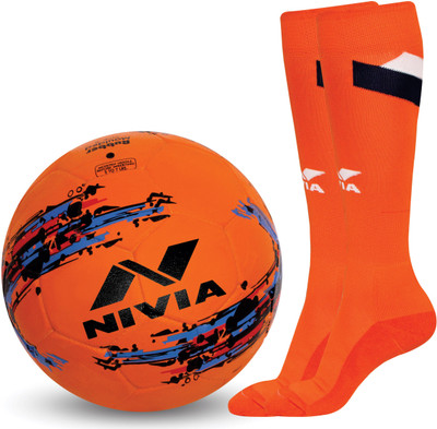 

Nivia STORM FOOTBALL+ DOMINATOR STOCKING (orange) Football Kit