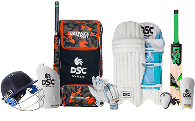 

DSC Premium Kashmir Willow Full Cricket Kit with Helmet Cricket Kit(Bat Size: 3 (For 8 Years Kids))