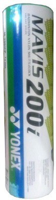 

Yonex YONEX 'Mavis 200i' Shuttle cock (1/2 dozen) Nylon Shuttle - Yellow, White(Medium, 77, Pack of 6)