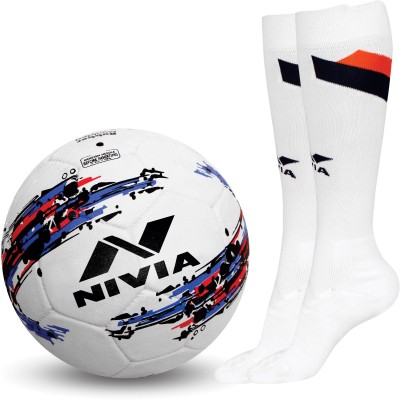 

Nivia STORM FOOTBALL+ DOMINATOR STOCKING (white) Football Kit