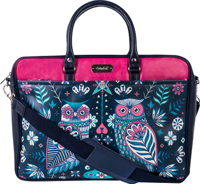 

Chumbak 15 inch Laptop Messenger Bag(Multicolor), Navy blue