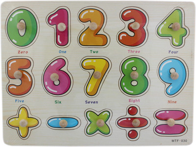 

Tootpado Wooden Number Puzzle Board With Peg Knobs - (1TNG85)(Multicolor)