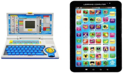 indmart Kids Learning Laptop & 1 P1000 Kids Educational Tablet Combo(Multicolor)