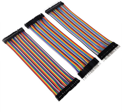 APTECHDEALS 120 pieces Jumper Wires - Male to Male 40 Pc , Female to Female 40 Pc , Male to Female 40 Pc(Multicolor)