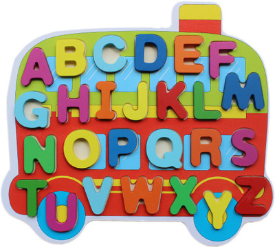 

Tootpado Wooden Alphabet Puzzle Board - Bus (1TNG90)(Multicolor)