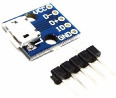 

Robocraze Micro USB Breakout Board Power Charging Module(Blue, Silver)