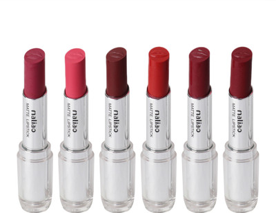 

Malio Best durable a new ultra HD Soft matte waterproof lipstick set of 6 ( Chocolate flavour & aroma multicolor)(Multicolor, 3.8 g)