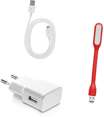 DAKRON Wall Charger Accessory Combo for Intex Aqua 5.5 VR Plus(White)
