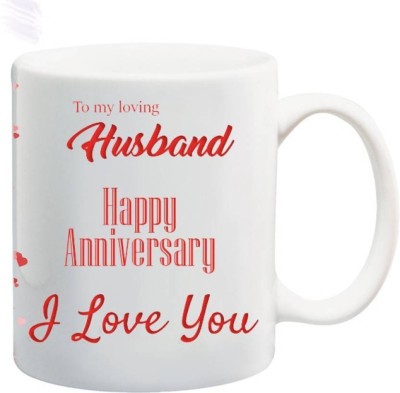 MUGKIN Mug for couple/husband/wife/boyfriend/girlfriend/friend/fiancee/fiance/lover-Happy Anniversary/birthday S115 Ceramic Coffee Mug(350 ml)