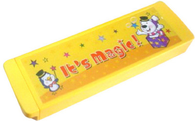 

Funster Yellow Magical Art Plastic Pencil Box(Set of 1, Yellow)