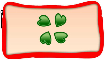 

Snoogg Eco Friendly Canvas Green Hearts Designer Student Pen Pencil Case Coin Purse Pouch Cosmetic Makeup Bag (RED) Pouch(Multicolor)