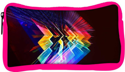 

Snoogg Eco Friendly Canvas Abstract Design Designer Student Pen Pencil Case Coin Purse Pouch Cosmetic Makeup Bag (PINK) Pouch(Multicolor)