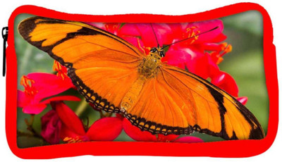 

Snoogg Eco Friendly Canvas Big Orange Butterfly Designer Student Pen Pencil Case Coin Purse Pouch Cosmetic Makeup Bag (RED) Pouch(Multicolor)