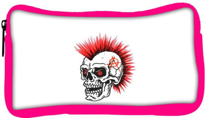 

Snoogg Eco Friendly Canvas Punky Skull Designer Student Pen Pencil Case Coin Purse Pouch Cosmetic Makeup Bag (PINK) Pouch(Multicolor)