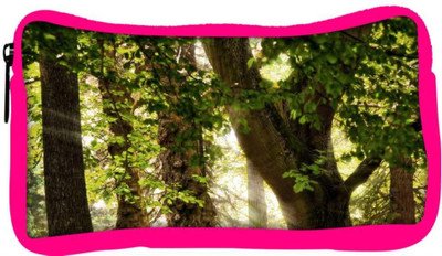 

Snoogg Eco Friendly Canvas Abstract Leaves In Tree Designer Student Pen Pencil Case Coin Purse Pouch Cosmetic Makeup Bag (PINK) Pouch(Multicolor)