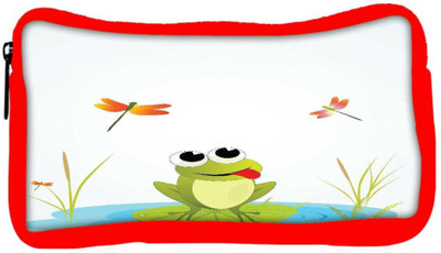 

Snoogg Eco Friendly Canvas Background With Frog Student Pen Pencil Case Coin Purse Pouch Cosmetic Makeup Bag (RED) Pouch(Multicolor)