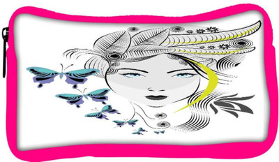 

Snoogg Eco Friendly Canvas Abstract Woman With Elegant Hair Style And Blue Butterflies Student Pen Pencil Case Coin Purse Pouch Cosmetic Makeup Bag (PINK) Pouch(Multicolor)