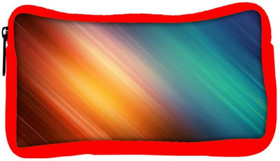 

Snoogg Eco Friendly Canvas Colourful Layers Designer Student Pen Pencil Case Coin Purse Pouch Cosmetic Makeup Bag (RED) Pouch(Multicolor)