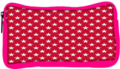 

Snoogg Eco Friendly Canvas White Stars Red Pattern Designer Student Pen Pencil Case Coin Purse Pouch Cosmetic Makeup Bag (PINK) Pouch(Multicolor)