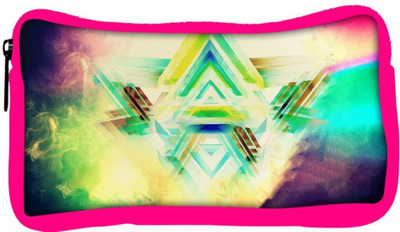 

Snoogg Eco Friendly Canvas Triangles On Colorful Smoke Abstract Designer Student Pen Pencil Case Coin Purse Pouch Cosmetic Makeup Bag (PINK) Pouch(Multicolor)