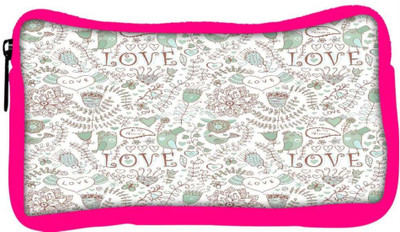 

Snoogg Eco Friendly Canvas Love Birds Offwhite Pattern Designer Student Pen Pencil Case Coin Purse Pouch Cosmetic Makeup Bag (PINK) Pouch(Multicolor)