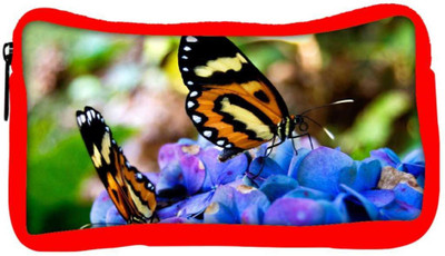 

Snoogg Eco Friendly Canvas Butterfly In Blue Flower Designer Student Pen Pencil Case Coin Purse Pouch Cosmetic Makeup Bag (RED) Pouch(Multicolor)