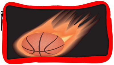 

Snoogg Eco Friendly Canvas Basketball Fire Student Pen Pencil Case Coin Purse Pouch Cosmetic Makeup Bag (RED) Pouch(Multicolor)