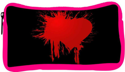 

Snoogg Eco Friendly Canvas Bloody Heart Designer Student Pen Pencil Case Coin Purse Pouch Cosmetic Makeup Bag (PINK) Pouch(Multicolor)