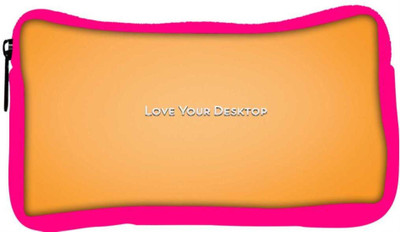

Snoogg Eco Friendly Canvas Love Your Desktop Orange Designer Student Pen Pencil Case Coin Purse Pouch Cosmetic Makeup Bag (PINK) Pouch(Multicolor)