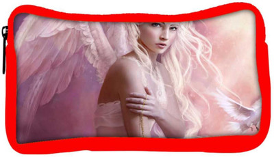 

Snoogg Eco Friendly Canvas Fantasy Girl Angel Designer Student Pen Pencil Case Coin Purse Pouch Cosmetic Makeup Bag (RED) Pouch(Multicolor)