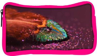 

Snoogg Eco Friendly Canvas Peacock Feather Drops Student Pen Pencil Case Coin Purse Pouch Cosmetic Makeup Bag (PINK) Pouch(Multicolor)