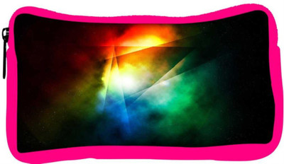 

Snoogg Eco Friendly Canvas Abstract Triangle Design Designer Student Pen Pencil Case Coin Purse Pouch Cosmetic Makeup Bag (PINK) Pouch(Multicolor)