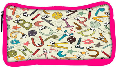 

Snoogg Eco Friendly Canvas Alphabets Eyes Designer Student Pen Pencil Case Coin Purse Pouch Cosmetic Makeup Bag (PINK) Pouch(Multicolor)