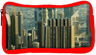 

Snoogg Eco Friendly Canvas Developed City Designer Student Pen Pencil Case Coin Purse Pouch Cosmetic Makeup Bag (RED) Pouch(Multicolor)