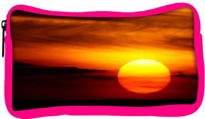 

Snoogg Eco Friendly Canvas Amazing Sunset Designer Student Pen Pencil Case Coin Purse Pouch Cosmetic Makeup Bag (PINK) Pouch(Multicolor)