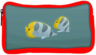 

Snoogg Eco Friendly Canvas Tiger Fish Designer Student Pen Pencil Case Coin Purse Pouch Cosmetic Makeup Bag (RED) Pouch(Multicolor)