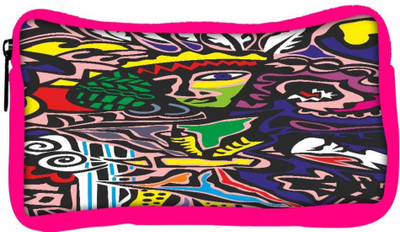 

Snoogg Eco Friendly Canvas The Abstract Pattern Student Pen Pencil Case Coin Purse Pouch Cosmetic Makeup Bag (PINK) Pouch(Multicolor)