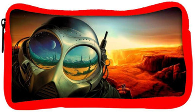 

Snoogg Eco Friendly Canvas Astronauts Mask Designer Student Pen Pencil Case Coin Purse Pouch Cosmetic Makeup Bag (RED) Pouch(Multicolor)