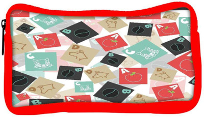 

Snoogg Eco Friendly Canvas A For Apple Designer Student Pen Pencil Case Coin Purse Pouch Cosmetic Makeup Bag (RED) Pouch(Multicolor)