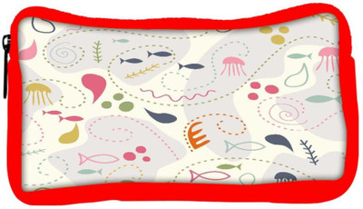 

Snoogg Eco Friendly Canvas Fish World Designer Student Pen Pencil Case Coin Purse Pouch Cosmetic Makeup Bag (RED) Pouch(Multicolor)