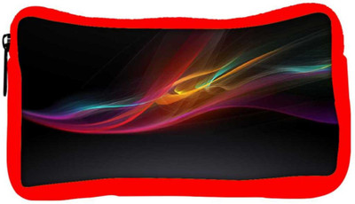 

Snoogg Eco Friendly Canvas Black Background Design Designer Student Pen Pencil Case Coin Purse Pouch Cosmetic Makeup Bag (RED) Pouch(Multicolor)