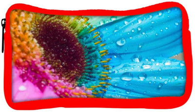 

Snoogg Eco Friendly Canvas Water Colorful Flowers Designer Student Pen Pencil Case Coin Purse Pouch Cosmetic Makeup Bag (RED) Pouch(Multicolor)