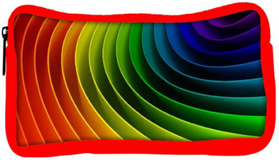 

Snoogg Eco Friendly Canvas Multiple Colors Strips Designer Student Pen Pencil Case Coin Purse Pouch Cosmetic Makeup Bag (RED) Pouch(Multicolor)