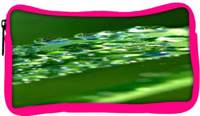 

Snoogg Eco Friendly Canvas Leaf Dew Waterdrop Designer Student Pen Pencil Case Coin Purse Pouch Cosmetic Makeup Bag (PINK) Pouch(Multicolor)