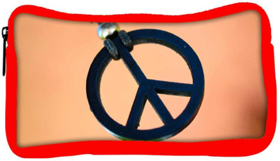 

Snoogg Eco Friendly Canvas Peace And Love Designer Student Pen Pencil Case Coin Purse Pouch Cosmetic Makeup Bag (RED) Pouch(Multicolor)