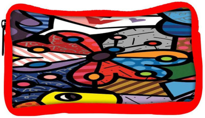 

Snoogg Eco Friendly Canvas Multicolor Butterfly Designer Student Pen Pencil Case Coin Purse Pouch Cosmetic Makeup Bag (RED) Pouch(Multicolor)