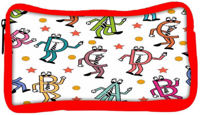 

Snoogg Eco Friendly Canvas Dancing Alphabets Designer Student Pen Pencil Case Coin Purse Pouch Cosmetic Makeup Bag (RED) Pouch(Multicolor)