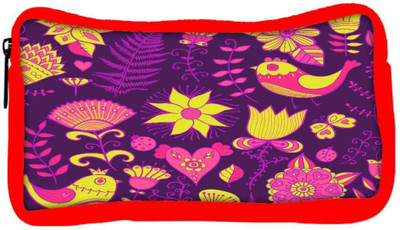 

Snoogg Eco Friendly Canvas Seamless Texture With Flowers Student Pen Pencil Case Coin Purse Pouch Cosmetic Makeup Bag (RED) Pouch(Multicolor)