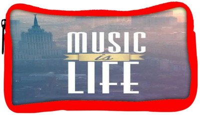 

Snoogg Eco Friendly Canvas Music Is Life Student Pen Pencil Case Coin Purse Pouch Cosmetic Makeup Bag (RED) Pouch(Multicolor)